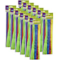 Creativity Street Regular Stems, 12", Assorted Hot Colors, 100 Stems Per Pack, Set Of 12 Packs