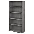 Bush Business Furniture Studio C 73"H 5-Shelf Bookcase, Platinum Gray, Standard Delivery 1 thumbnail image