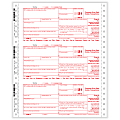 ComplyRight™ 1099-S Tax Forms, 4-Part, Copy A, State, B, C, 1-Wide, Continuous, 9" x 11", Pack Of 100 Forms 1 thumbnail image