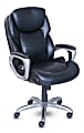 Serta® My Fit Ergonomic Bonded Leather High-Back Chair With Active Lumbar Support, Black/Silver
