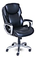 Serta® My Fit Ergonomic Bonded Leather High-Back Chair With Active Lumbar Support, Black/Silver 1 thumbnail image