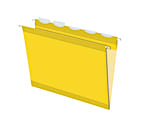 Pendaflex® Ready-Tab™ Reinforced Hanging Folders, With Lift Tab Technology, 1/5 Cut, Letter Size, Yellow, Pack Of 25