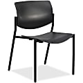 Lorell® Molded Plastic Stacking Chairs, Black, Set Of 2 Chairs 1 thumbnail image