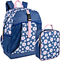 Trailmaker Polyester Backpack With Clip-On Lunch Bag, 17”H x 12-1/2”W x 7”D, Daisy Floral
