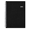 2025 Blue Sky Weekly/Monthly Planning Calendar, 5-7/8” x 8-5/8”, Passages/Solid Black Crossgrain, January 2025 To December 2025 1 thumbnail image