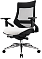 WorkPro® 1500 Bonded Leather Mid-Back Multifunction Chair, Black/White