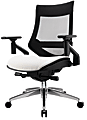 WorkPro® 1500 Bonded Leather Mid-Back Multifunction Chair, Black/White 1 thumbnail image