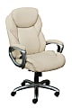 Serta® Works My Fit Ergonomic Bonded Leather High-Back Office Chair With Active Lumbar Support, Inspired Ivory/Silver