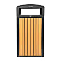 Alpine Slatted Plastic Panel Outdoor Trash Can, 40 Gallon, 40-15/16”H x 21-5/16”W x 21-5/16”D, Cedar 1 thumbnail image