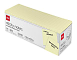 Office Depot® Brand Sticky Notes, With Storage Tray, 3" x 3", Yellow, 100 Sheets Per Pad, Pack Of 24 Pads