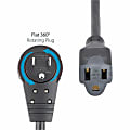 StarTech.com Rotating Flat Plug Extension Cord, 10', Black 1 thumbnail image