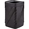 Safco Twist Waste Receptacle - 32 gal Capacity - Removable Lid, Durable, UV Resistant, Fade Resistant - 30" Height x 18.9" Width x 18.9" Depth - High-density Polyethylene (HDPE) - Black - 1 Each