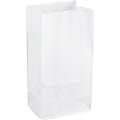 Sparco White Kraft Paper Bags - 6" Width x 11" Length - White - Paper - 100/Pack