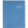 Smead Letter Recycled Organizer Folder - 8 1/2" x 11" - 12 Divider(s) - Blue - 35% Recycled - 1 Each 1 thumbnail image