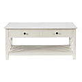 Linon Camille Wood Lift-Top Coffee Table, 20"H x 44-2/5"W x 32-1/4"D, Antique White