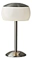 Adesso® Jessica 2-Light Table Lamp, 20"H, White Opal Shade/Brushed Steel Base 1 thumbnail image