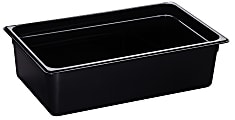 Cambro H-Pan High-Heat GN 1/1 Food Pans, 6"H x 12-3/4"W x 20-7/8"D, Black, Pack Of 6 Pans