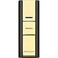 Honeywell Décor Wireless Surface-Mount Door Chime Push Button, Black/Brass, RPWL302A1005A