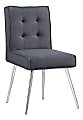 Linon Phenix Chairs, Gray/Chrome, Set Of 2 Chairs
