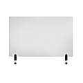 LUX Reclaim Clamp-On Desk Divider, 48" x 30", Frosted