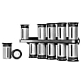 Honey-Can-Do Zero Gravity™ Wall-Mount Magnetic Spice Rack, 12 Canisters, 7 1/2"H x 14 1/4"W x 3"D, Metallic