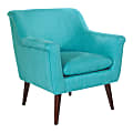 Office Star™ Dane Accent Chair, Turquoise/Dark Coffee