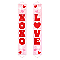 Office Depot Brand Valentine's Day Fabric Door Banners, 12"W x 72"H, Pink/Red 1 thumbnail image