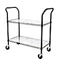 Lorell® Mobile Double Handle Wire File Cart, Black 1 thumbnail image