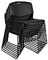 Regency Zeng Polyurethane Armless Stacking Chairs, Black, Pack Of 8 Chairs 1 thumbnail image