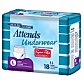Attends® Underwear™ Super Plus Absorbency With Leakage Barriers (Youth/Small, Waist/Hip: 22"-36", Weight: 80-125 Lb) Pack Of 20