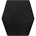 ES ROBBINS Game Zone Chair Mat - Medium Pile Carpet, Hard Floor - 46" Length x 42" Width - Hexagon - Vinyl - Black - 1 Each 1 thumbnail image
