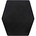 ES ROBBINS Game Zone Chair Mat - Medium Pile Carpet, Hard Floor - 46" Length x 42" Width - Hexagon - Vinyl - Black - 1Each