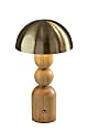 Adesso Connie LED Cordless Table Lamp, Natural with Antique Brass Shade 1 thumbnail image