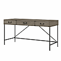Kathy Ireland Home by Bush® Furniture Ironworks 60"W Writing Desk with Drawers, Restored Gray, Standard Delivery