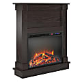 Ameriwood™ Home Ellsworth Fireplace With Mantel, 31-15/16”H x 31-11/16”W x 7-13/16”D, Espresso 1 thumbnail image