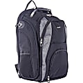 bugatti Carrying Case (Backpack) for 17.3" Notebook - Black/Gray - Strain Resistant Interior - Shoulder Strap - 18" Height x 13" Width x 8" Depth