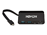 Tripp Lite USB C Hub USB 3.1 Gen 1, 2 USB C Ports & 2 USB-A Ports, Charging Portable Black Thunderbolt 3 Compatible 5Gbps - U460T042A2C1 1 thumbnail image