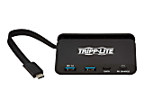 Tripp Lite USB C Hub USB 3.1 Gen 1, 2 USB C Ports & 2 USB-A Ports, Charging Portable Black Thunderbolt 3 Compatible 5Gbps - Hub - 2 x SuperSpeed USB 3.0 + 2 x USB-C - desktop