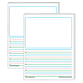 Teacher Created Resources Smart Start 1-2 Story Paper, 8-1/2” x 11”, Primary Rule, White, 100 Sheets Per Pack, Set Of 2 Packs 1 thumbnail image