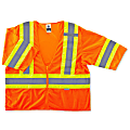 Ergodyne GloWear Safety Vest, 2-Tone, Type-R Class 3, Large/X-Large, Orange, 8330Z 1 thumbnail image
