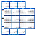 2026 SwiftGlimpse Yearly Reversible Erasable Wall Calendar, 24" x 36", White/Navy, January To December 1 thumbnail image