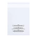 Partners Brand 1.5 Mil Resealable Suffocation Warning Poly Bags, 18" x 24", Clear, Case Of 500