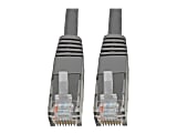 Tripp Lite Cat6 Cat5e Gigabit Molded Patch Cable RJ45 M/M 550MHz Gray 2ft - 128 MB/s - Patch Cable - 2 ft - 1 x RJ-45 Male Network - 1 x RJ-45 Male Network - Gold Plated Contact - Gray