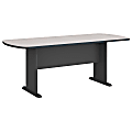 Bush Business Furniture 79"W x 34"D Racetrack Oval Conference Table, Slate/Graphite Gray, Premium Installation