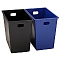 Erwyn Products Cordoba Family Recycle Wastebasket Liners, 32-Quart, Black/Blue, Set Of 6 Liners 1 thumbnail image