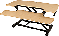 FlexiSpot Alcove Series Desk Riser, 19-3/4"H x 34-5/8"W x 23-1/4"D, Light Brown 1 thumbnail image