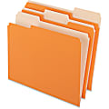 Pendaflex® 2-Tone Color Folders, 1/3 Cut, Letter Size, Orange, Pack Of 100 1 thumbnail image