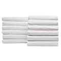 1888 Mills Naked King Fitted Sheets, 78” x 80” x 15”, White, Pack Of 12 Sheets