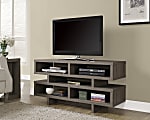 Monarch Specialties Open-Concept TV Stand For Flat-Screen TVs Up To 48", Dark Taupe 1 thumbnail image
