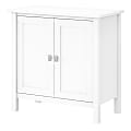 Bush Furniture Broadview Accent Storage Cabinet With Doors, Pure White, Standard Delivery